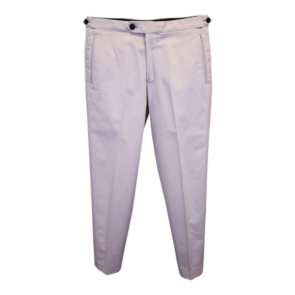 Mr. P Straight-Leg Trousers in Grey Cotton